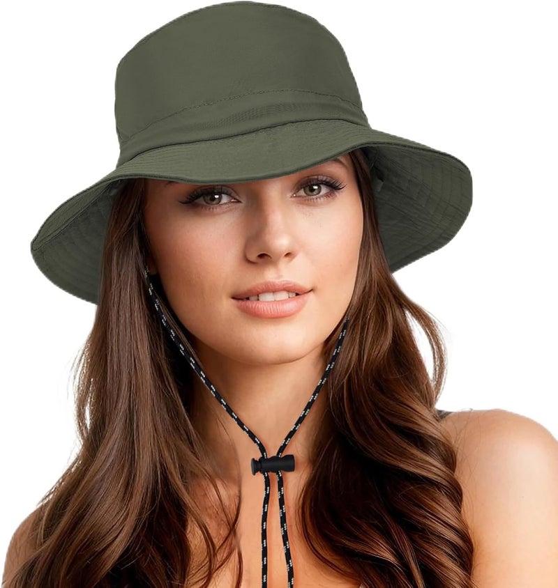Durio Waterproof Bucket Hats for Woman UPF 50+ Sun Hat UV Protection Packable Rain Hats for Women Lightweight Hiking Hat - Image 1